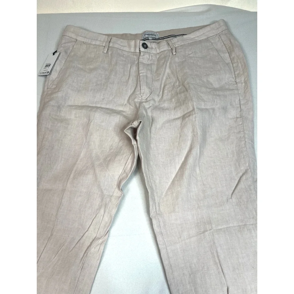 Europann Men's Dylan 100% Linen‎ Pant Trouser Pale Size US 40